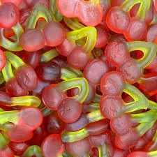 Krazy Kandi 1kg Bulk Sweets – Pick Your Favourite Mix! Fizzy, Jelly, Sour & Gummy Options – Retro Pick & Mix Candy Bags, Party Treats, Sweet Gift Idea (Happy Cherries)