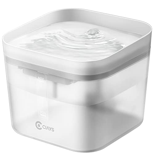Ciays 106oz3L Cat Water Fountain, Large Automatic Pet Fountain Dog Water Dispenser with Ultra Quiet Pump for Cats, Dogs, Multiple Pets, 3 Replacement Filters Included, White