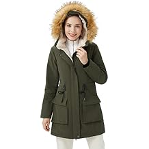 Orolay Women's Thicken Fleece Lined Parka Winter Coat Hooded Jacket with Removable Fur Collar