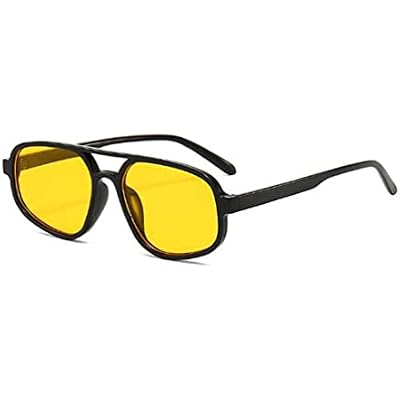 Personality Double Nose Bridge Black Toads Square Sunglasses Sun Shading Sunglasses for Men and Women