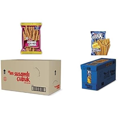 Eti Susamlı Çubuk Kraker 56 g x 17 Adet ve Eti Crax Peynirli Çubuk Kraker 50 g x 20 Adet