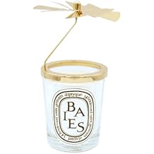 Diptyque Scented Candle Baies (Berries) 6.5 oz and Gold Carousel Set