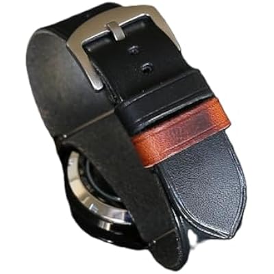 Handmade Black Leather Watch Strap | Single-Pass, Premium Veg-Tanned Design 18mm 20mm 22mm 24mm 26mm | Military Single Pass Watch Strap