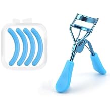 Blue Eyelash Curlers for Women Eyelash Curler with 4 Replacement Refill Pads Lash Curler Premium Quality Eye Lash Curler Makeup Eyelashes Tool to Curl and Lifted Lashes Eye