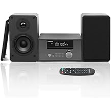 Home CD Stereo Shelf System,100W Hi-Fi Bookshelf Speskers System (with CD Player, FM Radio, Bluetooth 5.3, USB Playback, AUX-in, Headphone Jack, Remote Control, DSP-Tech