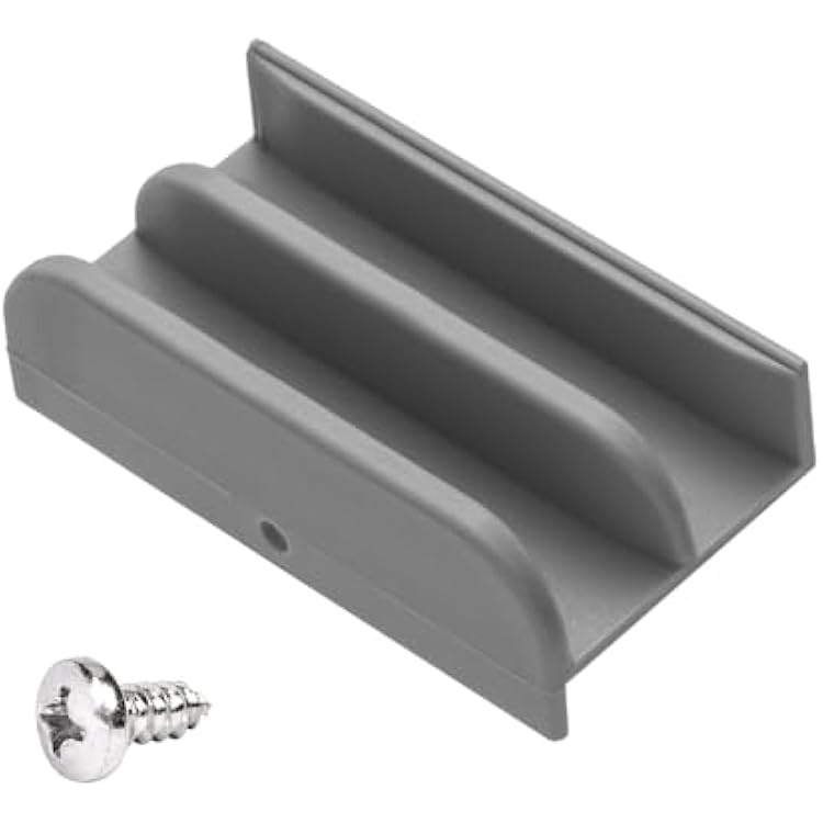 M6219 Sliding Shower Door Bottom Track Top-Hung Shower Door Track, Suitable for 716-inch Thick Glass, 12-inch Channels, Glass Shower Door Plastic Track M6219 1 Pack, Grey
