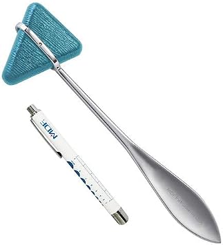 MDF Instruments Taylor Neurological Reflex Hammer and MDF LUMiNiX Illuminator Medical Professional Diagnostic Penlight