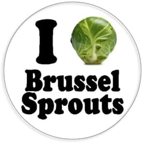 Set of 3 - I Love Brussel Sprouts - Sticker Graphic - Scrapbooking Stickers - Vegetable Veg
