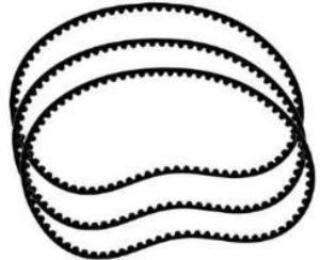 ONFLOOR Heavy Duty Belt Set (3 Pack) Replacement Timing Belts for 30 Series Machines Durable Construction | Reliable Power Transfer