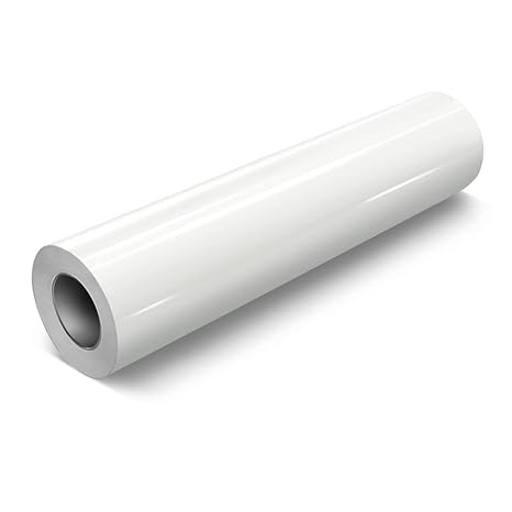 VViViD White Gloss 11.8 Inches x 84 Inches (7 Feet) DECO65 Permanent Adhesive Craft Vinyl for Cricut, Silhouette & Cameo