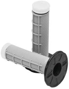 ProTaper White Tri-Density Half-Waffle MX Grips Pair with Anti-Grip Tip 024865