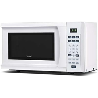 Commercial CHEF 701 Watt Counter Top Microwave Oven, 0.7 Cu. Ft, White