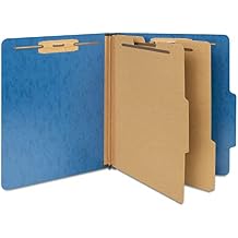 Staples MoistureResistant Classification Folder, Letter Size, 2 Dividers, 2.5 Expansion, Dark Blue Pressboard, 20/Carton