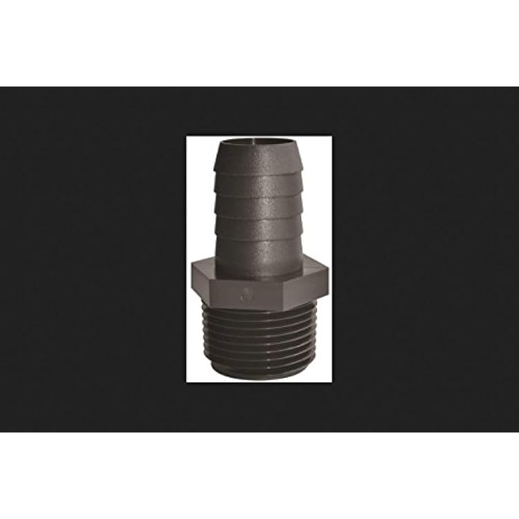 Green Leaf A 3438 P Threaded Poly Adapter, 34 Mpt X 38 Barb Pack of 5