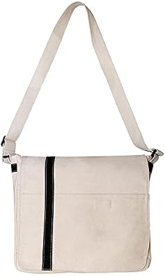 Tag&Crew Shoulder Bag Retro Canvas Unisex Lightweight Long Strap Crossbody Travel Urban Messenger Bag