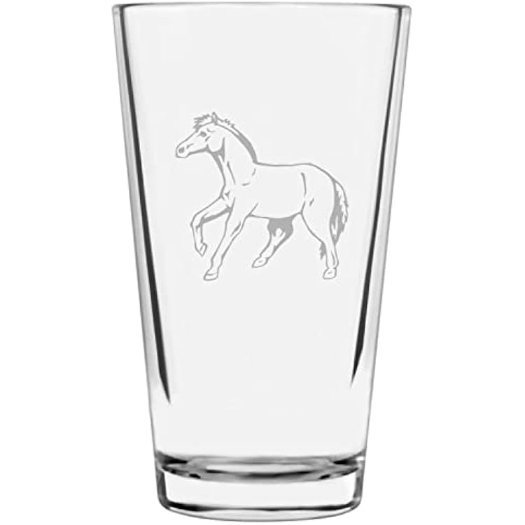 Hanoverian Body - Alternate Horse Themed Etched 16oz Pint Glass