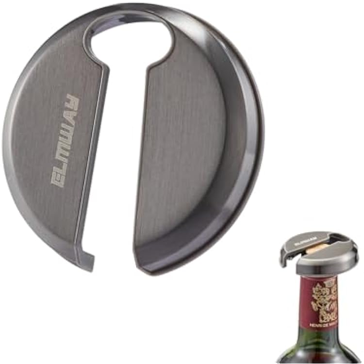 Elegant Wine Foil Cutter by ELMWAY, Stainless Steel Wine Bottle Foil Cutter, Foil Remover for Wine Bottles, Magnetic Foil Cutter Attached to Fridge, Wine Gift for Wine Lovers - Gunmetal