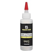 Walker Tape Ultra Hold Adhesive 4 Fl Oz Squeeze Bottle, Waterproof Clear-Drying Wig Glue for Lace Systems and Human Hair Extensions, Strong Long Lasting Maximum Wear Liquid Adhesive for Bonding