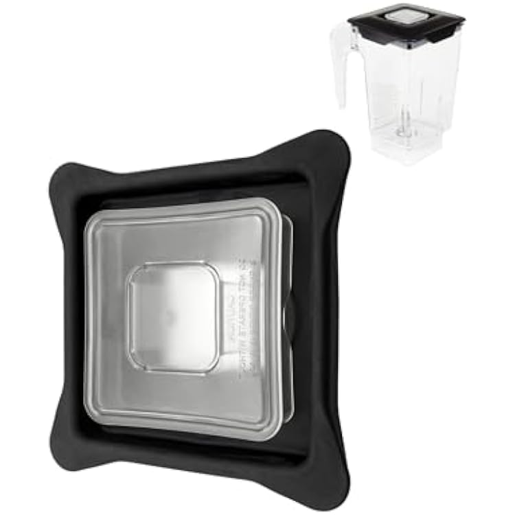 Blender Lid Replacement Fits for Blendtec Commercial Blender WildSide& FourSide Jars,Soft Vented Gripper Mix-in with Square Clear Plug