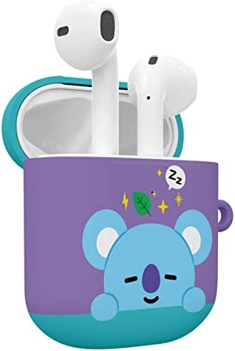 BT21 Official Merchandise Designed for Airpods Case Cover Protective Hard Case with Keychain for Airpods 1 & 2 Case - KOYA