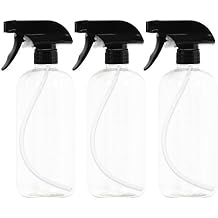 EPAuto Heavy Duty Chemical Resistant Spray Bottles with Sprayer (16 oz), Clear, 3-Pack