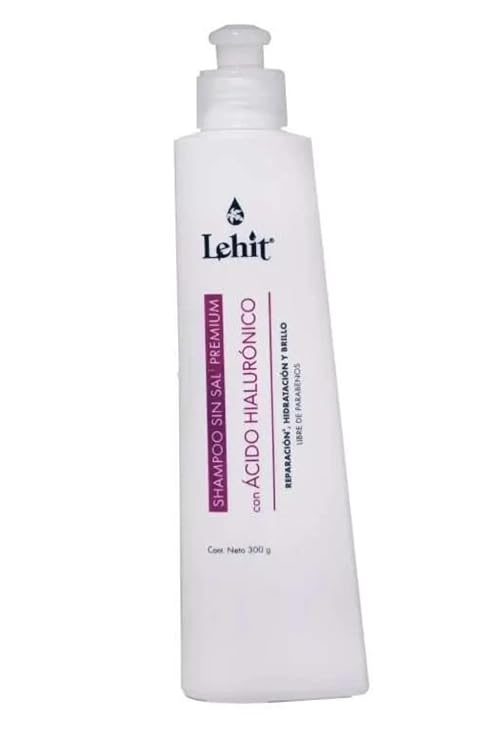 Lehit Shampoo con Acido Hialuronico, reparacion, hidratacion y brillo. 300 gramos.