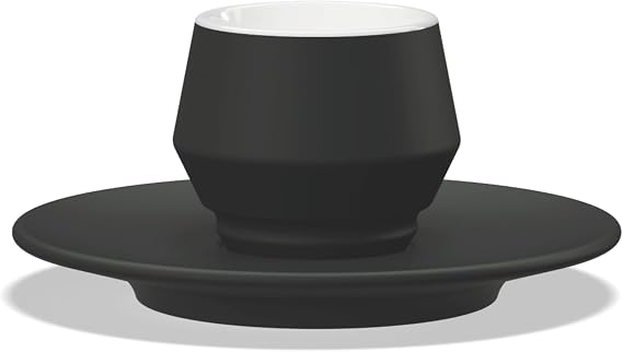 CLUB HOUSE Maniko Cappuccino Cup 205 ml Double-Walled Porcelain for Thermal Balance, Cool Exterior, Glossy & Matte Color Options