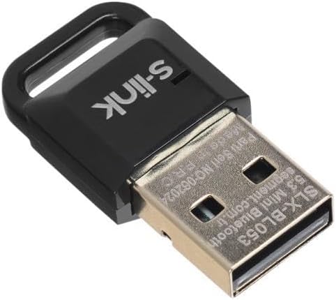 S-link SLX-BL053 Bluetooth 5.3 Alıcı, Mini Dongle USB Adaptör, Win7/8/10/11 Tak Çalıştır, Çoklu Cihaz Bağlama (PC İçindir)