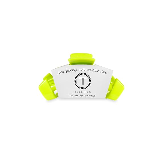 TELETIES - Tiny Hair Clip - For Super Thin Hair, Little Kids, Half-up Hairstyles - Strong Grip, Bendable Teeth, Comfortable Curved Design - For All Hair Textures - Summer Brights