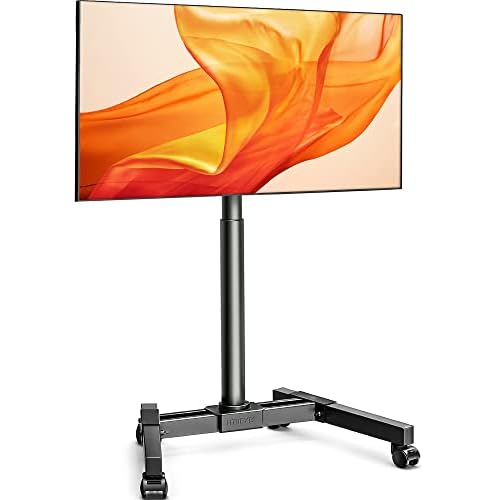 FITUEYES TV Cart Rolling Mobile TV Stand for 13-42 inches Flat Screens Display, Outdoor TV Stand Height Adjustable with Lockable Wheels...