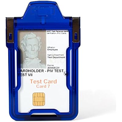 Identity Stronghold Secure Badge Holder Classic, Blue IDSH1004-001B-blu