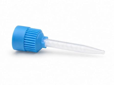 15 Pcs Dental Impression Mixing Tips Blue/White by Vastmed | Mixing Tips for Dental Temporary Crowns & Bridge Material Mix