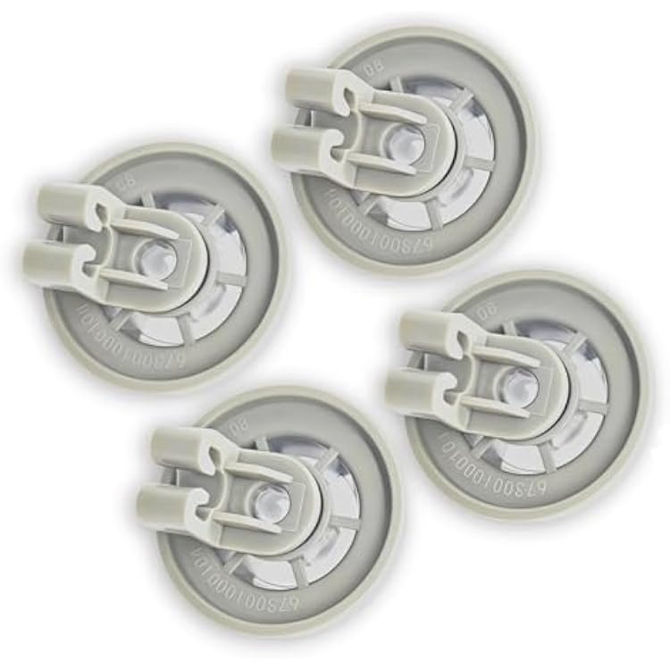 4pcs Dishwasher Rack Wheel, Compatible for BoschSiemensNeff Dishwashers - Compatible Dishwasher Rack Tires and Spare Parts