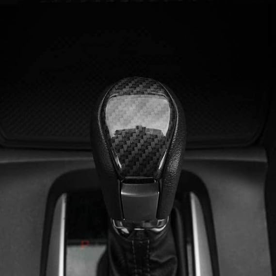 Kadore Interior Gear Shift Knob Protector Cover Trim Sticker Carbon Fiber Style for Honda Civic 2016 2017 2018 2019 2020 2021 10th Gen Automatic Transmission (Weave Pattern)
