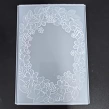 NZJ 3D Texured Flower Frame Background Plastic Embossing Folders for Card Making Scrapbooking and Other Paper Crafts