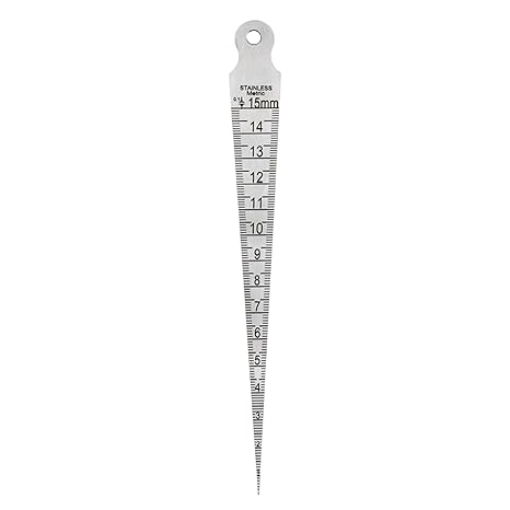 1-15mm Stainless Steel Taper Gauge, Metric Inch Gap Measuring Tool