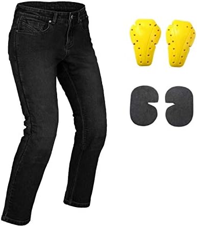 City Soul Womens CE Armored Motorcycle Black Jeans