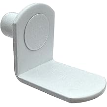1/4" Bracket Style Cabinet Shelf Support Pegs | White | 25 Pack