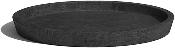 Ecopots Small Round Saucer - 19.9 in x 19.9 in x 1.4 in - Dark Grey