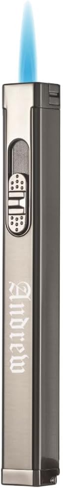 Visol Canary Single Torch Lighter with Built-in Punch Cutter - Free Engraving Gunmetal
