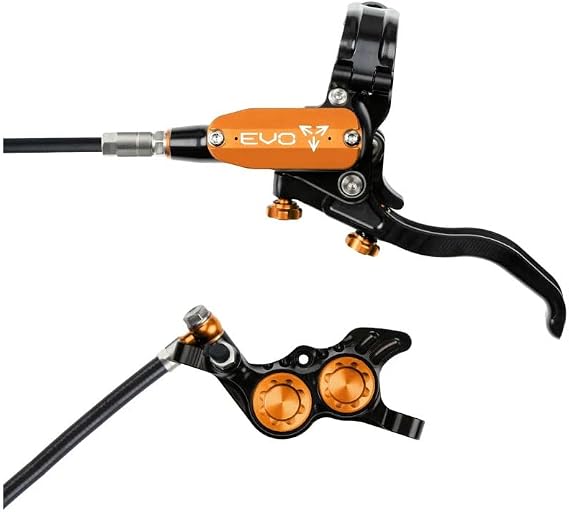 Hope Tech 4 Evo GR4 4-Piston Disc Brake (Left Front, 74mm) - Hydraulic Brake for E-Bikes & Mountain Biking, Adjustable Levers, Polymer Caliper | bike-brake-calipers