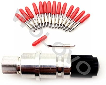 15pc Graphtec CB15 Silhouette Cameo Craftrobo 45 Degree Cutting Plotter Knife CB15U Vinyl Cutter Blade+ Cutter Housing Holder