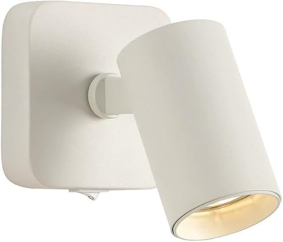 White Reading Wall Lamp, Mini Metal Wall Light with 350 Rotation Adjustment Function, Modern LED Wall Sconce - 6W - 3 Color Modes, Bedside Wall Lamps, Nordic Simple Wall Lights