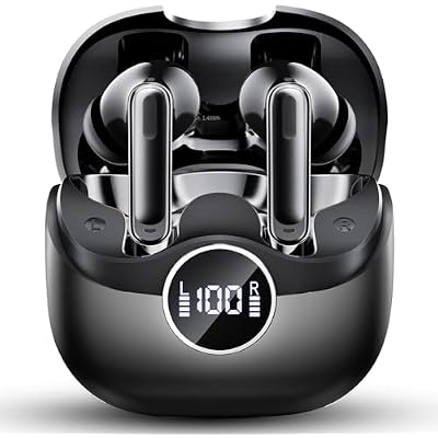 Adaptive Hybrid Active Noise Canceling 2026 Wireless Earbuds, 6 Mics ENC Clear Call Ear Buds, Hi-Res Audio Deep Bass Bluetooth 5.4 Headphones, 40H Playtime, Wireless Charging, LED, USB-C, Black