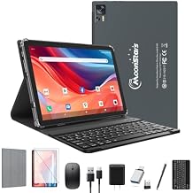 Tablet 10.1 inch Android Tablets, 2026 Latest Octa-Core Processor with 64GB Storage, WiFi 6 Tableta, 13MP+5MP Dual Camera, 2 in 1 Tablet with Keyboard, Bluetooth, FHD IPS Screen, Mouse, Case, Stylus