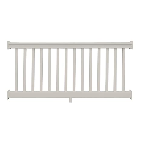 Weatherables Yorkshire Porch and Deck Railing Kit Vinyl Railing Kit for Decks, Porches, Balconies, and More, Versatile Outdoor Railing Tan, 36 x 6