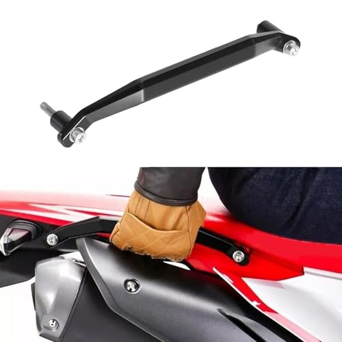 Rear Seat armrest Compatible with CRF250L & CRF 250L Rally MD47 & CRF300L & CRF 300L Rally 2021-2024, Off Road Dirt Bike CNC Rear Passenger Pillion Seat Grab Bar Handle Black