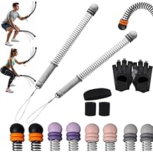 Adjustable Ropeless Battle Rope, Heavy Duty Portable Adjustable Weighted Cordless Battle Ropes, Multi-Functional Fitness Training Ropes for Strength,Full Body Workout for Home Gym (Gray)