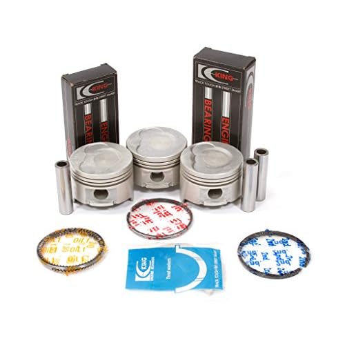 Evergreen PSBR8006011 Compatible With 89-00 Chevrolet Geo Metro 1.0L SOHC 6V VIN 6 Engine Piston Set Main Rod Bearings