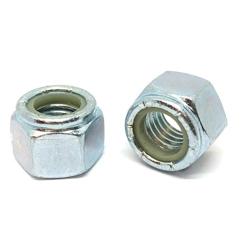 (35 Pieces) M8-1.25 Class 8 Nylon Insert Hex Nuts Zinc